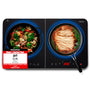 MEDION Doppel-Induktionskochplatte MD18493, 3500 Watt, schwarz, zwei Kochzonen mit LED-Display