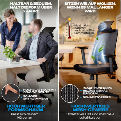 VALKENSTOL M2 Ergonomischer Bürostuhl – Testsieger Homeoffice