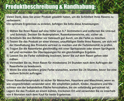 InstaGreen Rasen- & Heckenfarbe 1 Liter Sprühflasche gebrauchsfertig