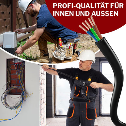 MAS Premium H05VV-F Kunststoffschlauchleitung - 5G1 Schwarz 90m