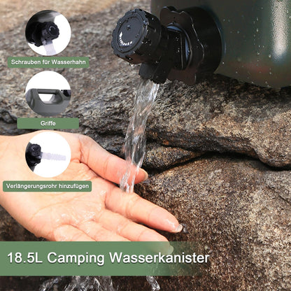 Umikk Trinkwasserkanister mit Hahn, BPA-frei, 10-18 L, Camping