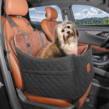 INDYBUD Hunde Autositz Sitzerhöhung – Mittel Schwarz Braun