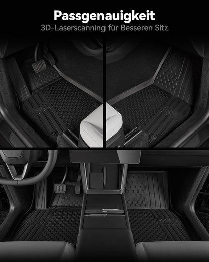 3W TPE Fussmatten und Kofferraumwanne für Tesla Model Y Juniper