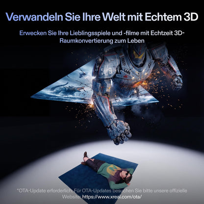 XREAL One Pro AR Brille mit X1 Chip, 57° Sichtfeld, L (66–75 mm)