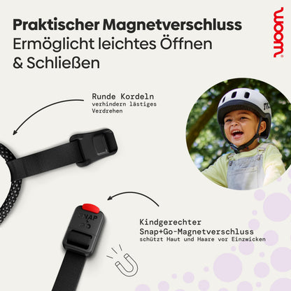 woom READY Kinder-Fahrradhelm, Lila, Grösse M (53–57 cm)