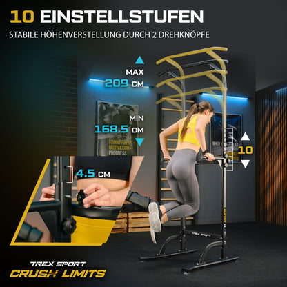TREX SPORT Power Tower TX-060PR, Dip Station und Klimmzugstange