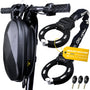 AMZLOCK E-Scooter Schloss AMZ001, 8 mm Kettenschloss, 75 cm aus gehärtetem Stahl mit Silikonummantelung