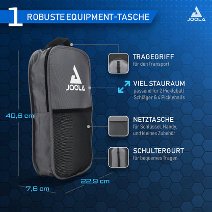 JOOLA Blue Lightning Pickleball Set – 2 Schläger, Tasche, 7-teilig