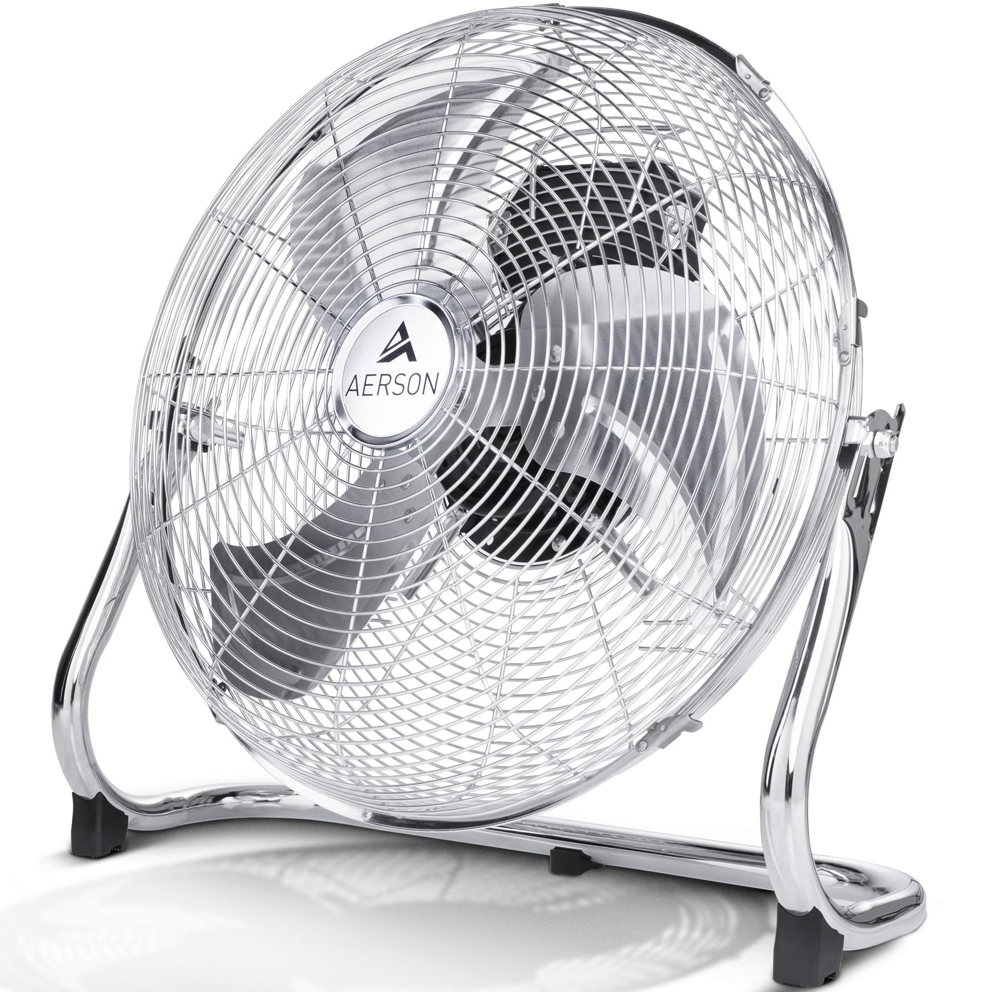 TRESKO AERSON Bodenventilator 50cm – Robuste Windmaschine. Schwarzes Metallgehäuse mit 50cm Rotor für intensive Luftzirkulation.