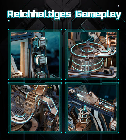 ROKR Marble Spaceport elektrische Kugelbahn 3D Puzzle - Night City 2.0 LGC01