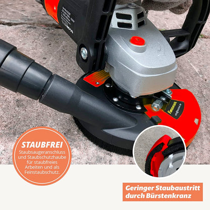 FANZWORK Betonschleifer Sanierungsfräse Set - 1500W 125mm
