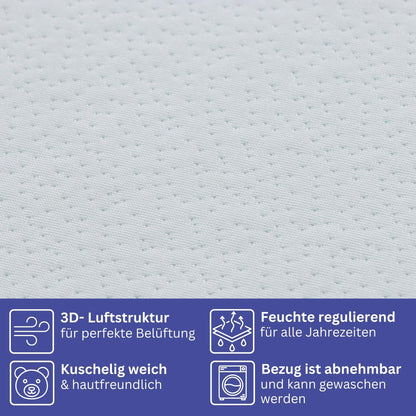 Arensberger Nora Kindermatratze 70x140 cm, Gelschaum, 12 cm hoch