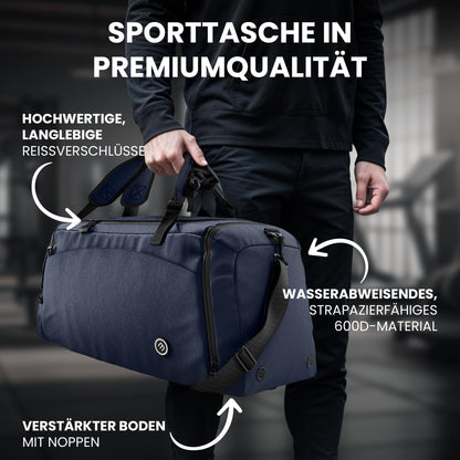 BeMaxx Sporttasche BLU60 mit Rucksackfunktion, 60 L, Blau