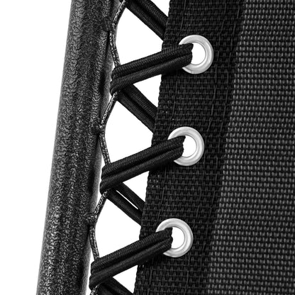Yaheetech Schaukelstuhl klappbar mit Kopfkissen, Gartenstuhl schwarz