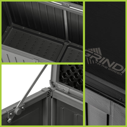 Grindi Cygnus Gartenbox Kissenbox - Dunkelgrau 270 Liter