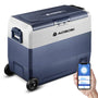 AAOBOSI Kompressor Kühlbox 60 L Dual Zone mit App-Steuerung, Rollen und Teleskopgriff