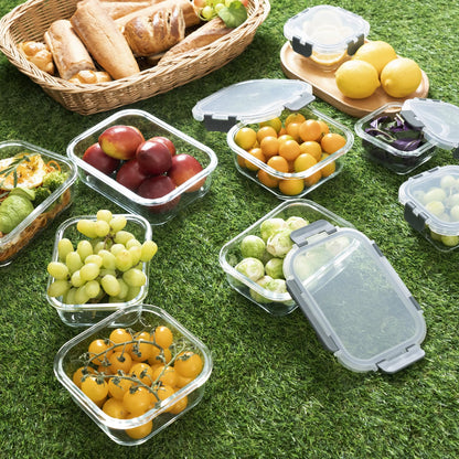 GENICOOK Glas-Frischhaltedosen Set 18-teilig, luftdicht, BPA-frei