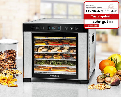 ROMMELSBACHER DA 950 Dörrautomat 6 Edelstahl-Dörrtabletts