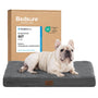 BEDSURE Orthopädisches Hundebett für kleine Hunde 76x51 cm dunkelgrau mit weichem Sherpa-Bezug