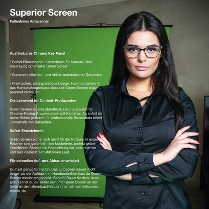 Floordirekt Greenscreen Rollup Chroma Key Panel 150x200cm