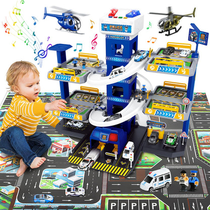 FORMIZON 5 Stockwerke Parkhaus Feuerwehr Polizei – Blau