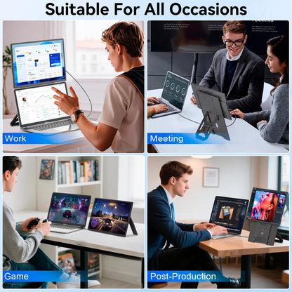 MobileView 16" FHD 1200P Portable Monitor mit drehbarem Ständer