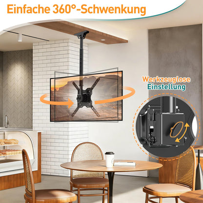 ELIVED TV Deckenhalterung EV3015 für 26-65 Zoll Fernseher bis 45 kg