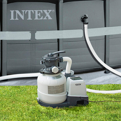 Intex Sandfilteranlage 12m³ 26652 - Pool bis 42000l Grau/Schwarz