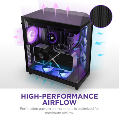 NZXT H6 Flow RGB Airflow Mid-Tower Gehäuse - Schwarz