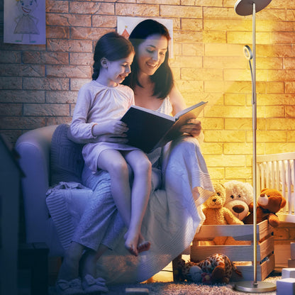 Anten Klara LED Deckenfluter Leselampe - Nickel matt dimmbar