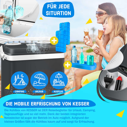 KESSER® Kühlbox Thermo-Elektrisch – 32L Kühlen/Wärmen 12/230V