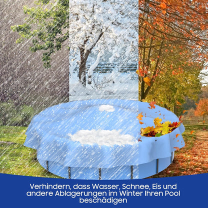 Poolkissen Winter Rund 4m – XXL Luftkissen für Poolabdeckung