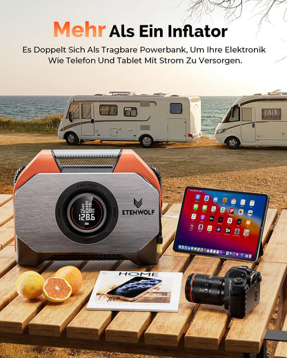 ETENWOLF Vortex S6 Elektrische Luftpumpe Akku 19200 mAh 11 Bar