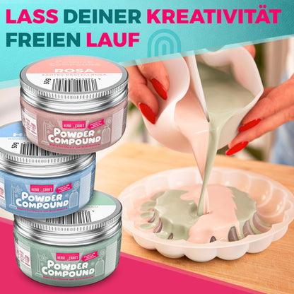 KERACRAFT Powder Compound Tester-Set No. 1, 6x50g für Giesspulver