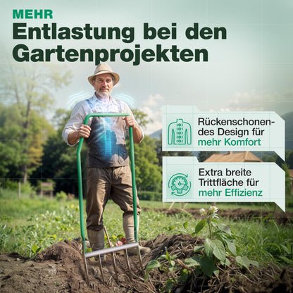 Smabix® Broadfork Grabegabel – 5 Zinken, robust & rückenschonend