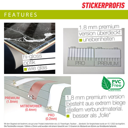 Stickerprofis BISTRO MENU Küchenrückwand selbstklebend Matt 60x500cm