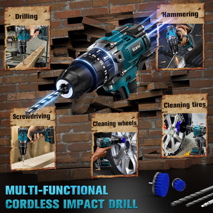 Ecarke Akku Schlagbohrschrauber für Makita 18V - Ohne Akku