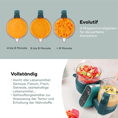 Babymoov Nutribaby Plus Babynahrungszubereiter - Opal Green