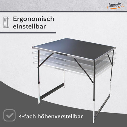 Lemodo Tapeziertisch 3-teilig klappbar – Multifunktionstisch 100x60 cm