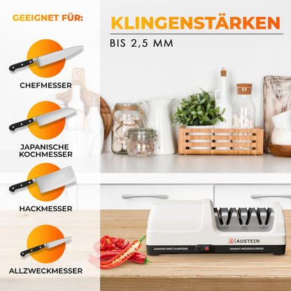 AUSTEIN® TG2202 Elektrischer Diamant Messerschärfer 3 Phasen 20°