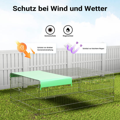 Wiltec Freilaufgehege Kleintiere – 216x116x65 cm stabil