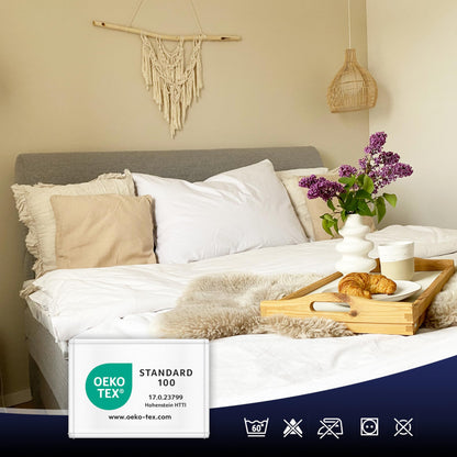 ZOLLNER 2er Set Deluxe Daunenkissen - 100% Daunen 40x40cm