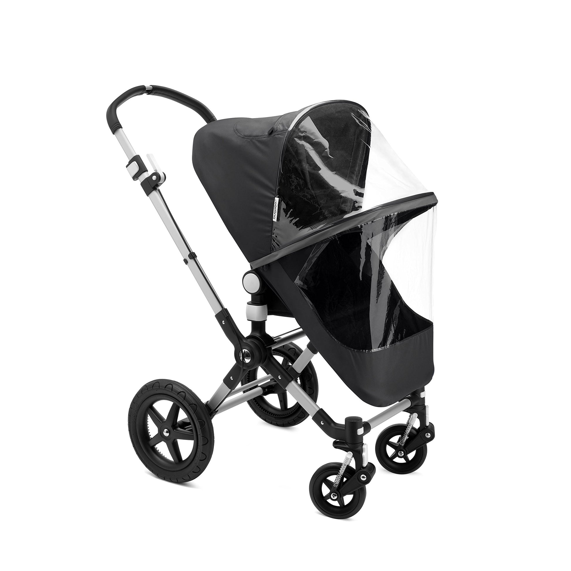 Bugaboo Fox/Cameleon High Performance Regenabdeckung - Schwarz. Flexible, schwarze Abdeckung. Schützt Kinderwagen zuverlässig vor Regen.