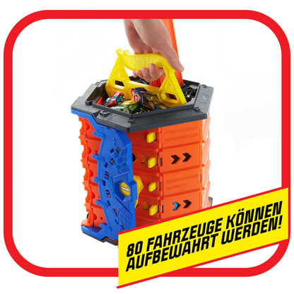 Hot Wheels Rollout Raceway Trackset HGK41, fünfspurige Autorennbahn