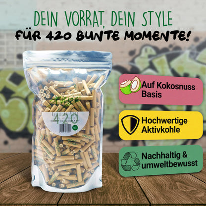 PURIZE® Aktivkohlefilter Regular 9mm ORGANIC - 420 Stück
