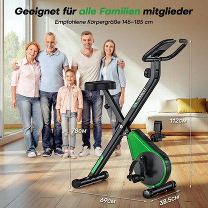 VANNECT X-Bike Heimtrainer klappbar, Ergometer bis 150 kg