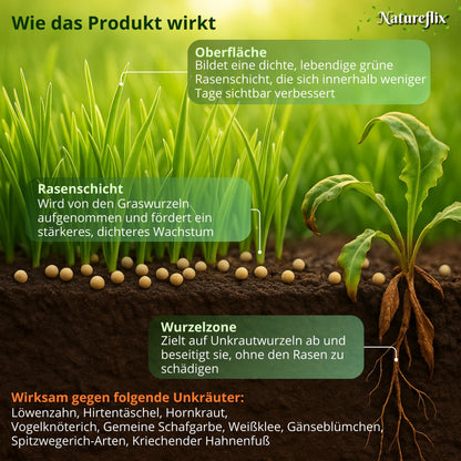 Natureflix Rasendünger mit Unkrautvernichter – extra stark 10kg