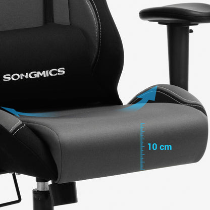 SONGMICS Gaming Stuhl RCG02G – ergonomischer Bürostuhl Schwarz-Grau