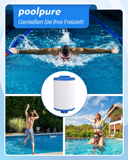 POOLPURE Whirlpool Filter PLF6CH-940 für Unicel 6CH-940, 2er-Pack
