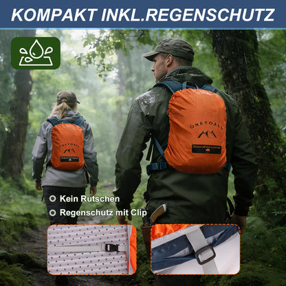 ONETOALL Wanderrucksack 20L diebstahlsicher, leichter Tagesrucksack